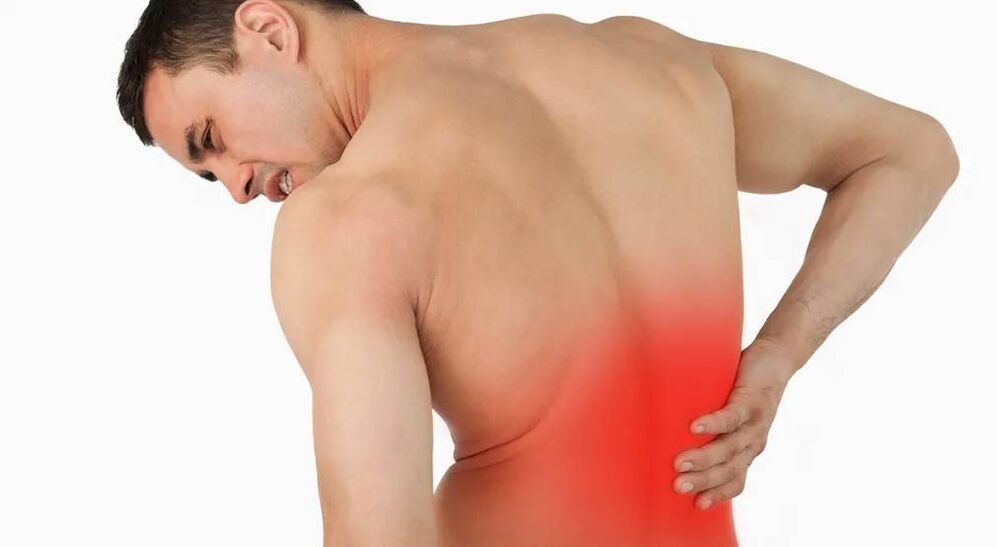 Back pain is a symptom at all stages of the development of osteochondrosis